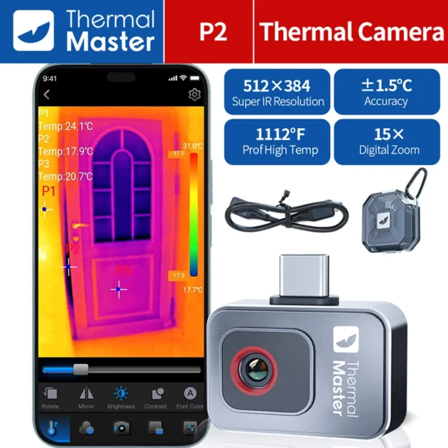 -20 to 600℃ Infrared Thermal Imaging Camera for Phones HVAC PCB Repair Tools Gadget - Image 3