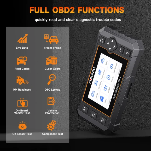 FOXWELL NT650 PRO Car ABS SRS Code Reader OBD2 Diagnostic Tool EPB OIL DPF TPMS 25+ Reset OBD2 Automotive Scanner Free Update - Image 3