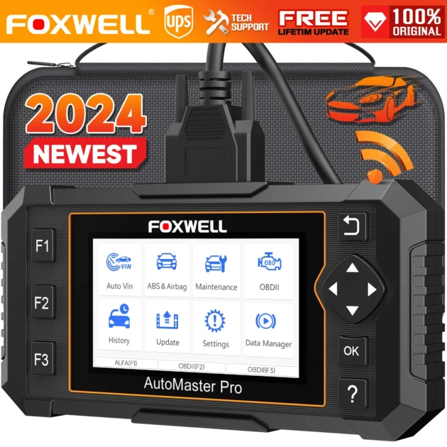 FOXWELL NT650 PRO Car ABS SRS Code Reader OBD2 Diagnostic Tool EPB OIL DPF TPMS 25+ Reset OBD2 Automotive Scanner Free Update