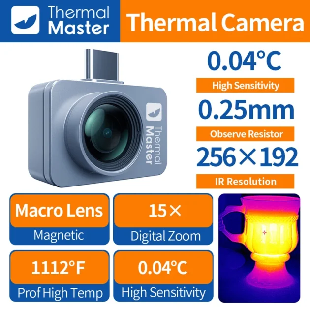 -20 to 600℃ Infrared Thermal Imaging Camera for Phones HVAC PCB Repair Tools Gadget - Image 2